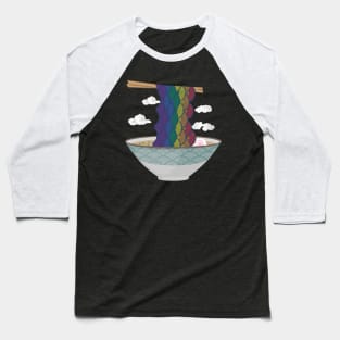 Japanese Rainbow Seigaiha Ramen Baseball T-Shirt